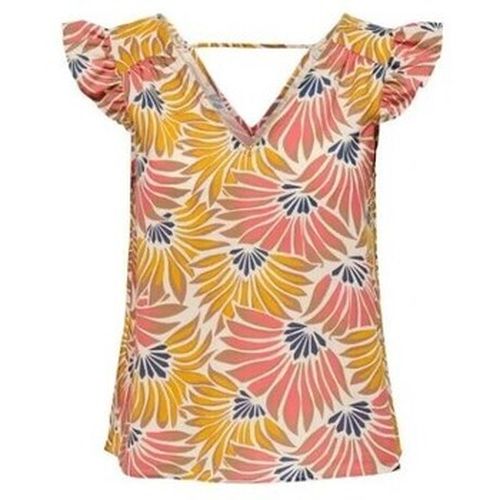 T-shirt TOP ONLHOLLIE LIFE FR FRILL TOP CS PTM - BIRCH / FR FLOWIE - XL - Only - Modalova