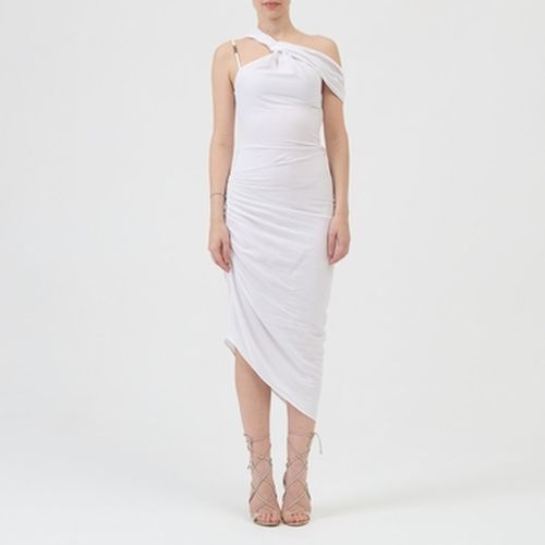 Robe Robe midi avec torchon et logo en métal doré - Versace Jeans Couture - Modalova