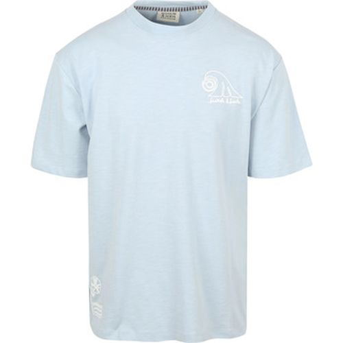 T-shirt Slub Embroidery T-shirt Blue - Scotch & Soda - Modalova