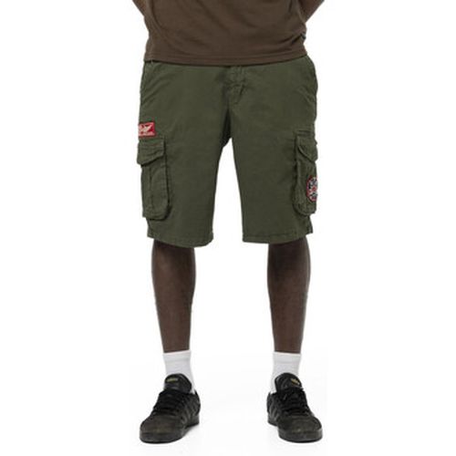 Short Bermuda avec ceinture élastiquée et patchs Piston - Von Dutch - Modalova