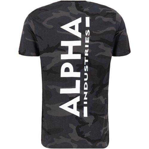 T-shirt Backprint T-Shirt Camo - black camo - Alpha Industries - Modalova