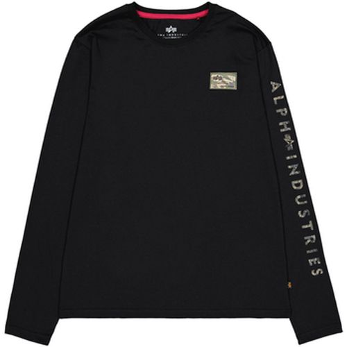 T-shirt Camo Sleeve Longsleeve - black - Alpha Industries - Modalova