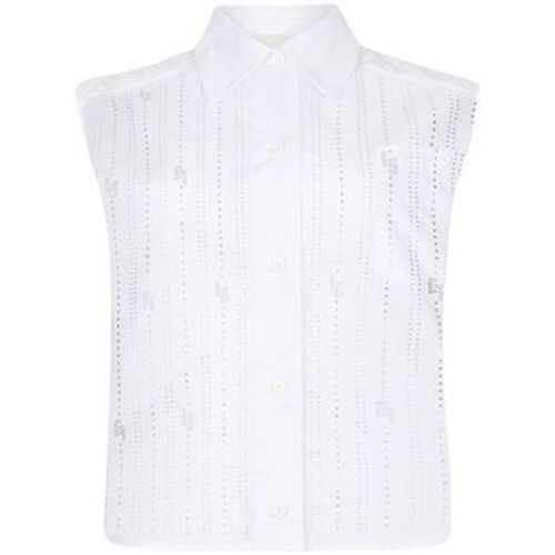 Blouses Top en coton avec strass - Liu Jo - Modalova