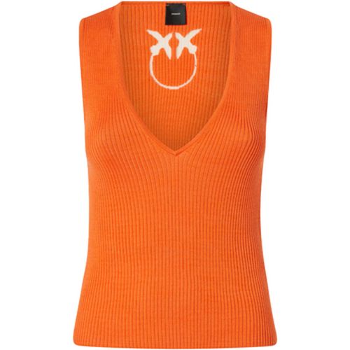 Debardeur AGNER TOP SETA COTONE LOGO IN TRASPARENZA - Pinko - Modalova