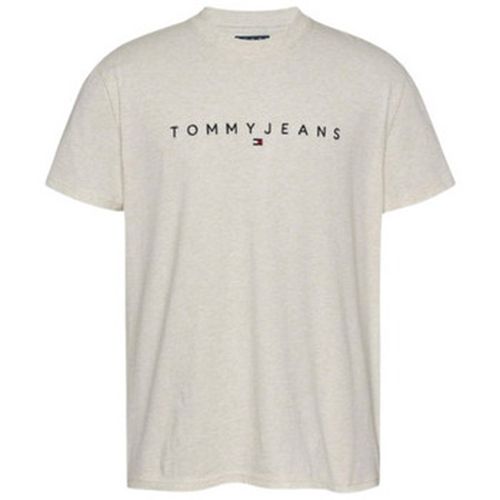 T-shirt TEE SHIRT TJM REG LINEAR LOGO TEE EXT - ECRU MULTI - L - Tommy Jeans - Modalova