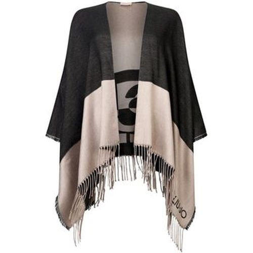 Manteau Poncho à logo et franges - Liu Jo - Modalova