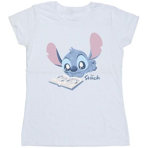T-shirt Reading Lying Down - Lilo & Stitch - Modalova