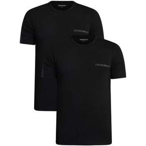 T-shirt Lounge 2 Pack Stretch Cotton T-Shirt Black/Black - Emporio Armani - Modalova