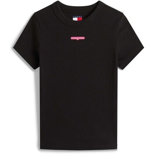 T-shirt Tjw Slim Script Label Ss Tee Ext - Tommy Jeans - Modalova