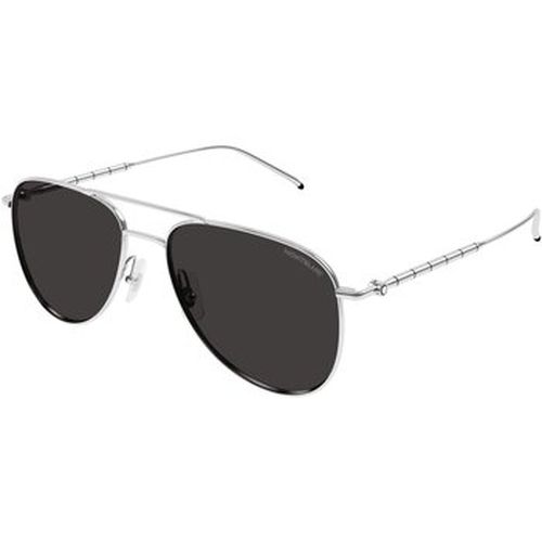 Lunettes de soleil MB0311S Lunettes de soleil, Argent/Gris, 58 mm - Montblanc - Modalova