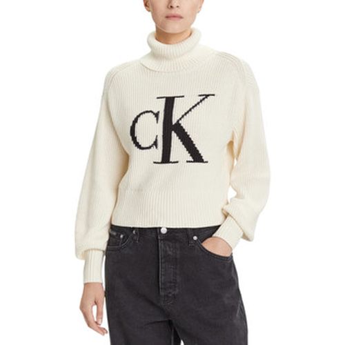 Pull BLOWN UP CK LOOSE SWEATER CONTRA LV047D349G - Calvin Klein Jeans - Modalova