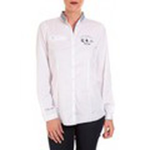 Tops y Camisetas NICE SOLID POLO BLOUSE Blanc para mujer - Tom Tailor - Modalova
