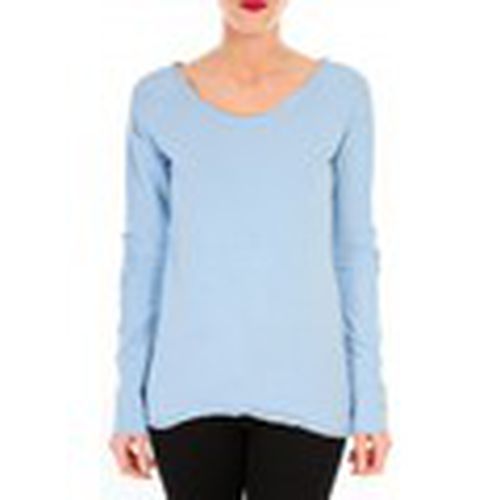 Camiseta manga larga T-shirt Empiècement Pailleté 2119 Bleu para mujer - By La Vitrine - Modalova