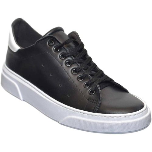 Sneakers Scarpe uomo sneakers bassa invernale vera pelle bianco fondo ne - Malu Shoes - Modalova