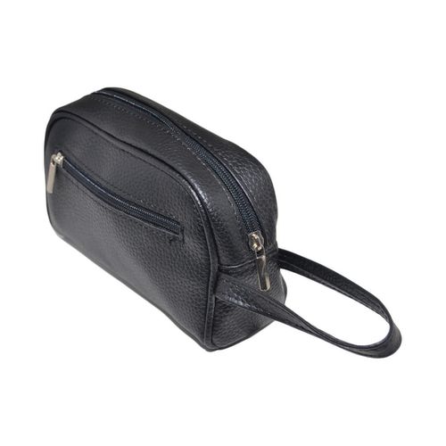 Borsa Shopping Pochette uomo a mano semitonda con zip e chiusura a portaf - Malu Shoes - Modalova