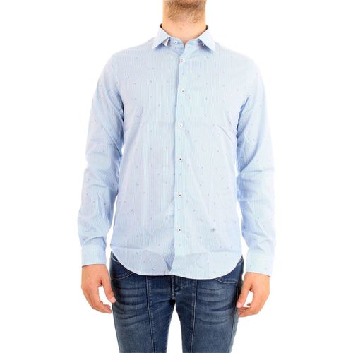 Camicia a maniche corte 2632E602L193293 Camicia Uomo Celeste - Manuel Ritz - Modalova