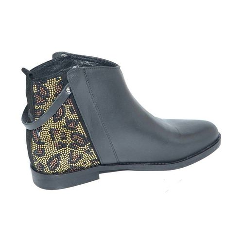 Stivaletti Stivaletto donna vera pelle di nappa nera con zip laterale borc - Malu Shoes - Modalova