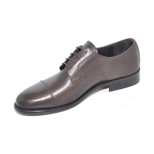 Classiche basse Scarpe uomo stringate vera pelle crust mezza punta spaz - Malu Shoes - Modalova