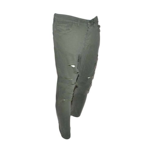 Jeans Pantaloni uomo militare chino con strappi slim fit in cot - Malu Shoes - Modalova