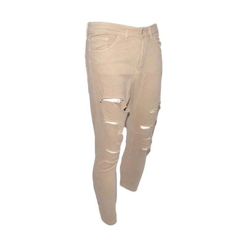 Pantaloni Pantaloni uomo camel chino con strappi slim fit in cotone - Malu Shoes - Modalova