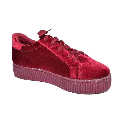 Sneakers basse Sneakers bassa donna bordeaux ciniglia con fondo alto platform - Malu Shoes - Modalova