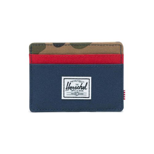 Portafoglio Charlie RFID Woodland Camo Navy Red - Herschel - Modalova