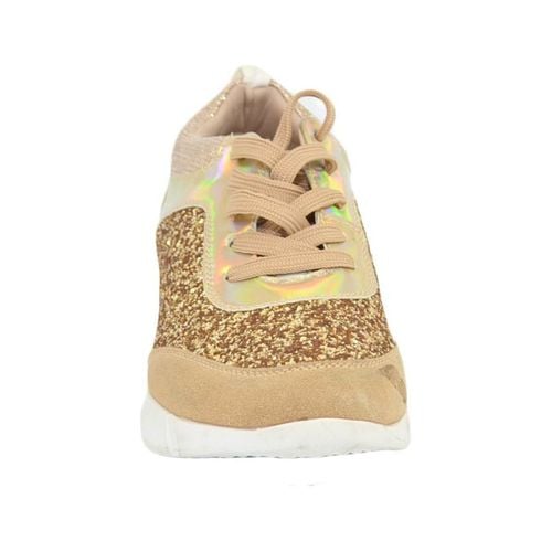 Sneakers basse Sneakers bassa donna glitterato oro effetto sirena con fondo bi - Malu Shoes - Modalova