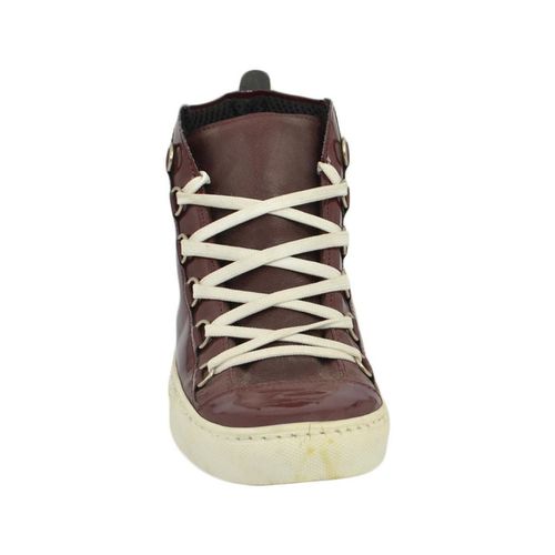 Sneakers alte Sneakers alta donna bordeaux con lacci moda gangster vera pelle - Malu Shoes - Modalova