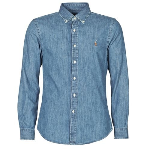 Camicia a maniche lunghe CHEMISE CINTREE SLIM FIT EN JEAN DENIM BOUTONNE LOGO PONY PLAYER - Polo ralph lauren - Modalova