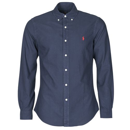 Camicia a maniche lunghe CHEMISE CINTREE SLIM FIT EN OXFORD LEGER TYPE CHINO COL BOUTONNE - Polo ralph lauren - Modalova