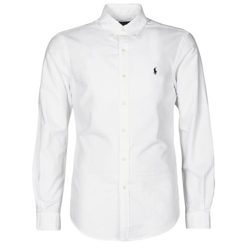 Camicia a maniche lunghe CHEMISE CINTREE SLIM FIT EN OXFORD LEGER TYPE CHINO COL BOUTONNE - Polo ralph lauren - Modalova