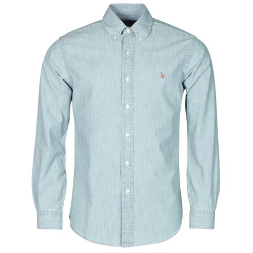 Camicia a maniche lunghe CHEMISE AJUSTEE EN CHAMBRAY DENIM COL BOUTONNE LOGO PONY PLAYER - Polo ralph lauren - Modalova