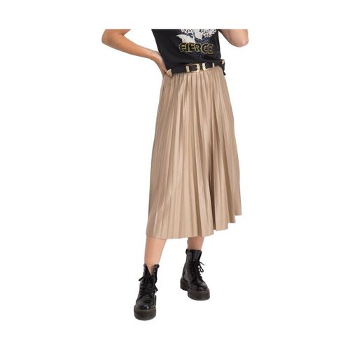 Gonna Nitban Midi Skirt - Sand Shell - Vila - Modalova