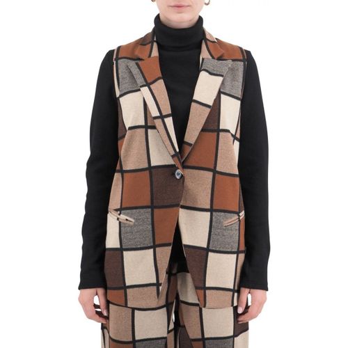 Giacche Gilet a Quadri Beige - Soho-T - Modalova