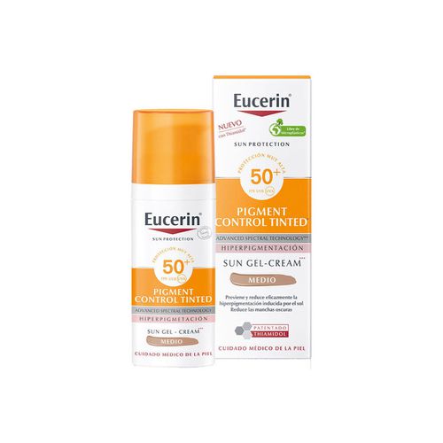 Fondotinta & primer Protezione Solare Pigmento Colorato Fluido Spf50+ medio - Eucerin - Modalova