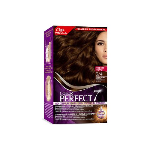 Tinta 100% Cobertura De Canas 3/4-castaño Oscu - Wella Color Perfect 7 - Modalova