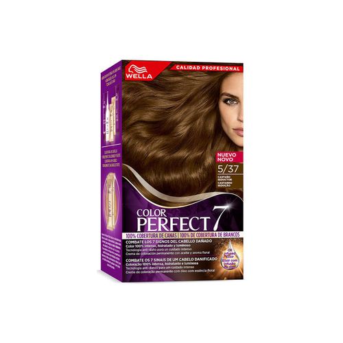 Tinta 100% Cobertura De Canas 5/37-castaño Sed - Wella Color Perfect 7 - Modalova