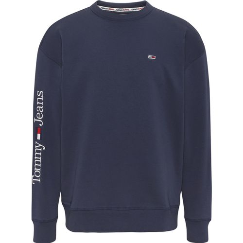 Felpa Reg Linear Placement Crew Sweater - Tommy Jeans - Modalova