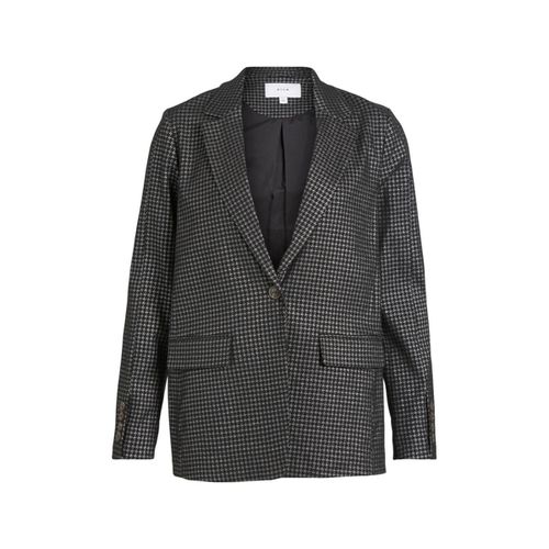 Mantella Coat Shine L/S - Black/Silver - Vila - Modalova