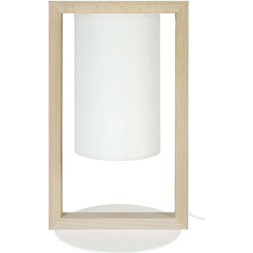 Lampade d’ufficio lampada da comodino tondo legno naturale e bianco - Tosel - Modalova