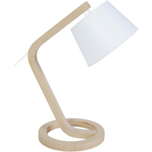 Lampade d’ufficio lampada da comodino tondo legno naturale e bianco - Tosel - Modalova