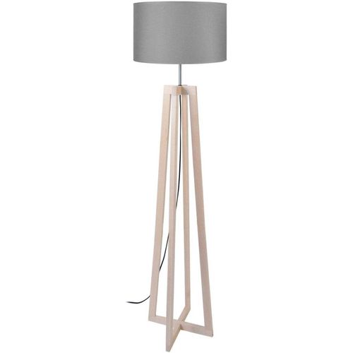 Lampade da terra Lampada da terra trapezio legno naturale e grigio - Tosel - Modalova