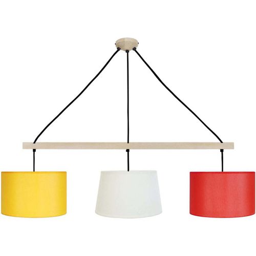 Lampadari, sospensioni e plafoniere Lampada da Soffitto tondo legno naturale e multicolore - Tosel - Modalova