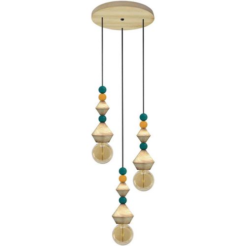 Lampadari, sospensioni e plafoniere Lampada da Soffitto tondo legno naturale e multicolore - Tosel - Modalova