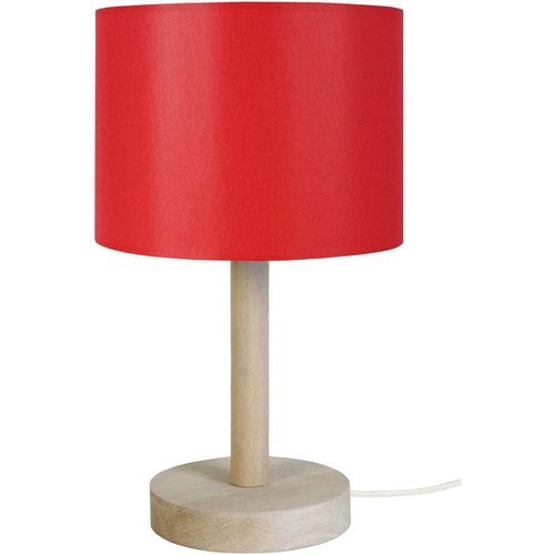 Lampade d’ufficio lampada da comodino tondo legno naturale e rosso - Tosel - Modalova