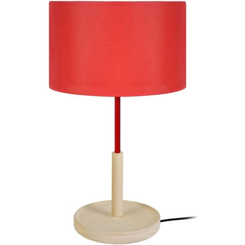 Lampade d’ufficio lampada da comodino tondo legno naturale e rosso - Tosel - Modalova