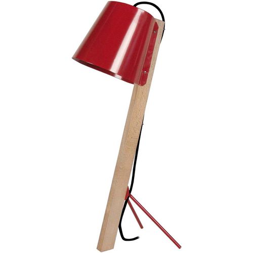 Lampade d’ufficio Lampada da scrivania tondo legno naturale e rosso - Tosel - Modalova