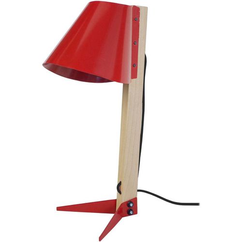 Lampade d’ufficio Lampada da scrivania tondo legno naturale e rosso - Tosel - Modalova