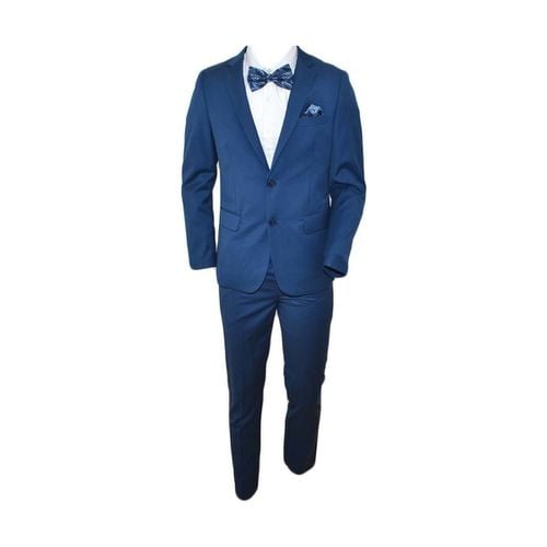 Completi Abito sartoriale uomo in cotone cerato navy con giacca slim - Malu Shoes - Modalova