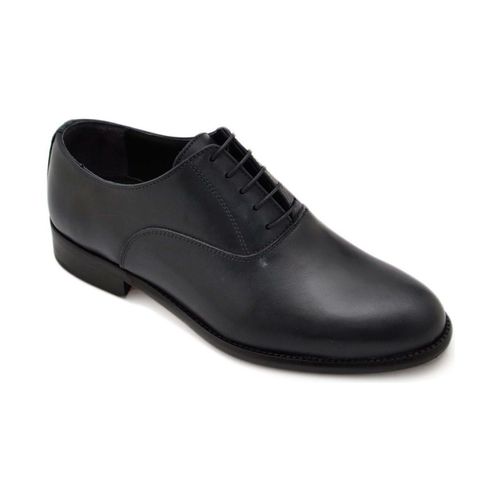 Classiche basse Scarpe uomo stringata elegante derby liscio vera pelle nott - Malu Shoes - Modalova